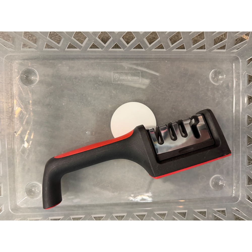 4-in-1 Kitchen‎ Knife and Scissor Sharpener Diamond Ceramic Tungsten Red Black - Picture 2 of 6